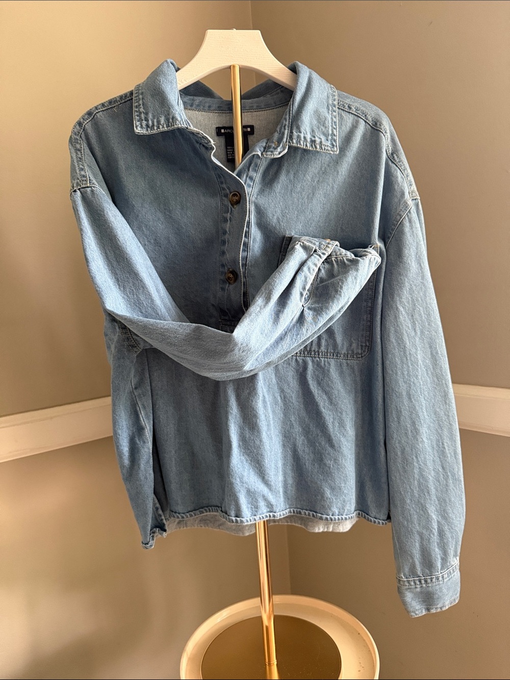 Architect Light Blue Denim Long Sleeve Shirt